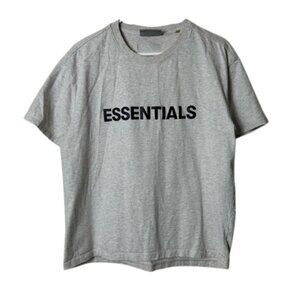 Essentials fear of god heathered gray short sleeve tee men's XS